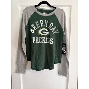 NWT Women's NFL Team Apparel Green Bay Packers Long Sleeve Shirt Size Large